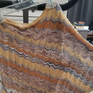 One shoulder CACHE' brand blouse winged sleeve.